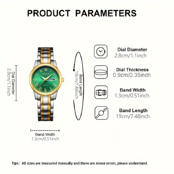 Trendy, Versatile, Fashionable, Chic Women's Watches, Retro, High-end, Foreign, Individual, Accurate, Double Date, Beautiful Women's Watches - Image 6