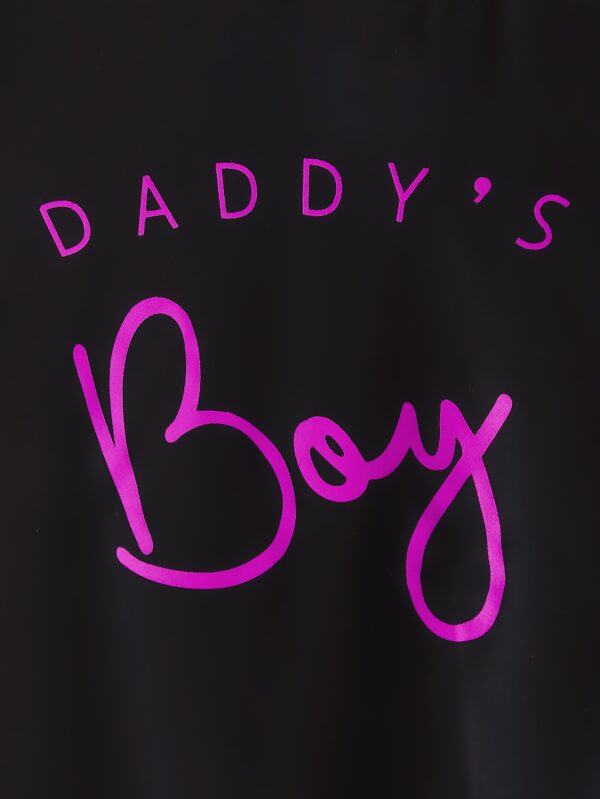 2pcs Summer Outdoors Boys' Casual Letter Print T-Shirt and Shorts Set, Daddy'S Boy, Soft Knit Polyester with Slight Stretch, Short Sleeve, Crew Neck, for Boys, for Outdoor - Image 10