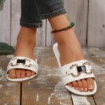 Comfortable And Stylish Slip-On Sandals for Women, Perfect for Both Indoor And Outdoor Use, Featuring a Round Toe Design, Ideal for Casual Wear And Holidays with a Flat Low Heel. - Image 8