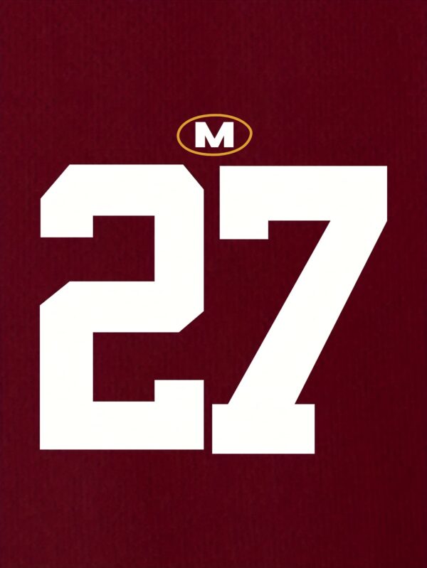 Women's V-Neck Short Sleeve Casual Letter & Number Print Loose Comfort Fashion T-Shirt - Maroon with Golden Accents, Lightweight Polyester, Perfect for Summer Style, Summer Tshirt | Casual Fashion | Polyester Fabric, Ladies T Shirts - Image 4