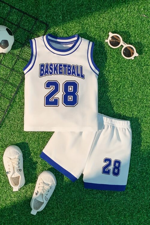 Outfit with a Sporty Style Featuring a Basketball Number Print, for Outdoor