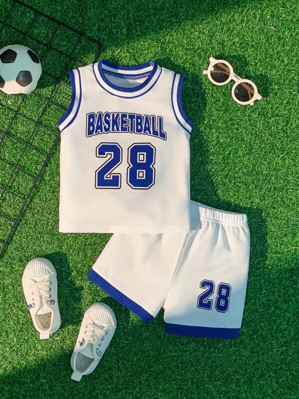 Outfit with a Sporty Style Featuring a Basketball Number Print, for Outdoor