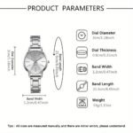 3pcs Stylish and Elegant Quartz Women's Watch Set, Perfect for All Occasions - Ideal Gift for Mom or Girlfriend (Box Not Included) - Image 4