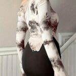Spring and Autumn Women's T-shirt with Irregular Edges - Image 4