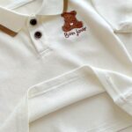 Cartoon Polo Shirt And Pleated Dress Set for Baby Girls in a Collegiate Style, for Outdoor - Image 6