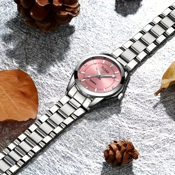 Elegant Ladies Quartz Watch - Fashionable Round Alloy Case, Non-rechargeable Battery, Women's Watch, Quartz Watch,able Multifunctional - Image 7