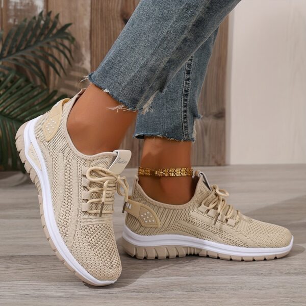 Women's White Breathable Mesh Running Shoes - Comfortable Low-Top Sneakers with Rubber Sole for Travel, Vacation & Casual Wear, Sleek Shoe Design | Cushioned Support - Image 19