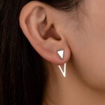 1 Pair Chic Minimalist Triangle Design Earrings - Versatile & Trendy, Alloy with Iron Posts, Perfect for Casual Attire - Image 3