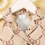 P100574 Fashion Sleeveless Top with Butterfly Knot Print And Pleated Skirt Set for Little Girls - Image 6
