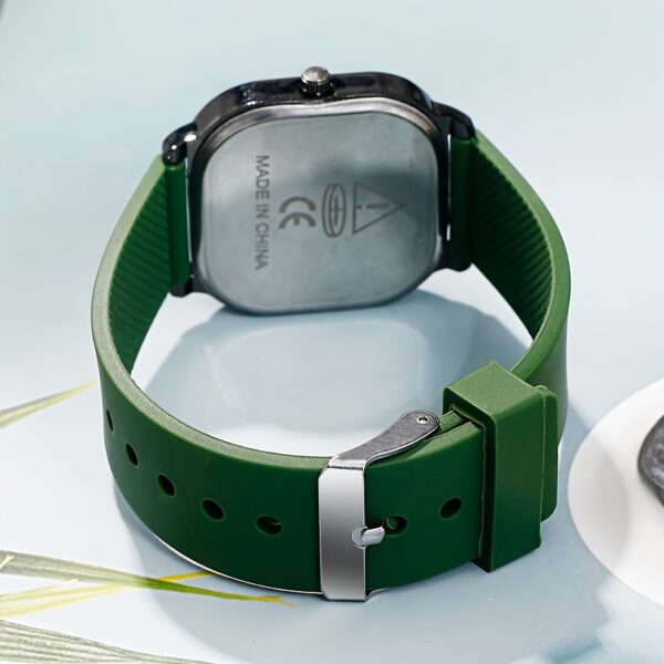 Chic Square Quartz Watch for Women - Casual Style with Digital Dial, Silicone Band - Perfect Gift for Mom & Friends on Valentine's, Easter, Mother's Day, Alloy Case, Ramadan, Birthdays, Leisure Style - Image 8