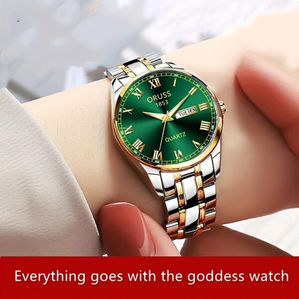 Trendy, Versatile, Fashionable, Chic Women's Watches, Retro, High-end, Foreign, Individual, Accurate, Double Date, Beautiful Women's Watches