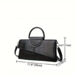Weidola Women's Retro Crocodile-Embossed Crossbody Bag with Detachable Adjustable Strap, Zipper Closure & Polyester Lining - Solid Color Handbag for Daily Use (Black/Mixed/White/Yellow), Elegant Women's Accessory - Image 9