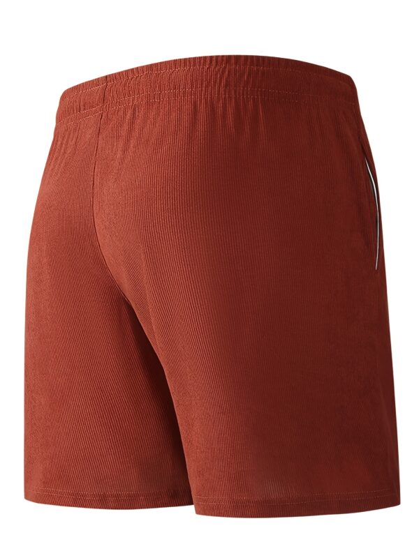 Men'S Stylish High-End Corduroy Shorts - Perfect for Travel and Beach Vacations, Casual Comfort with Pockets, Summer Casual Waist with Drawstring, Ideal for Outdoor Activities, Sports, and Gifts, Travel Essentials|Stylish Shorts|Polyester Fabric - Image 5
