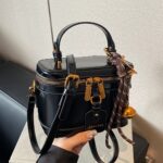 Elegant Retro Women's Crossbody Bag with Bell Pendant – Stylish Brown Handbag with Adjustable Strap, Zipper Closure, and Golden-Tone Hardware for Work, Date, Shop, and Party - Image 5