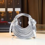 Glossy Trendy Design Sense Handmade Dumpling Bag Hand-Held Crossbody Bag Knotted Rope Noodles Bag Fashionable Personality Female Bag - Image 12