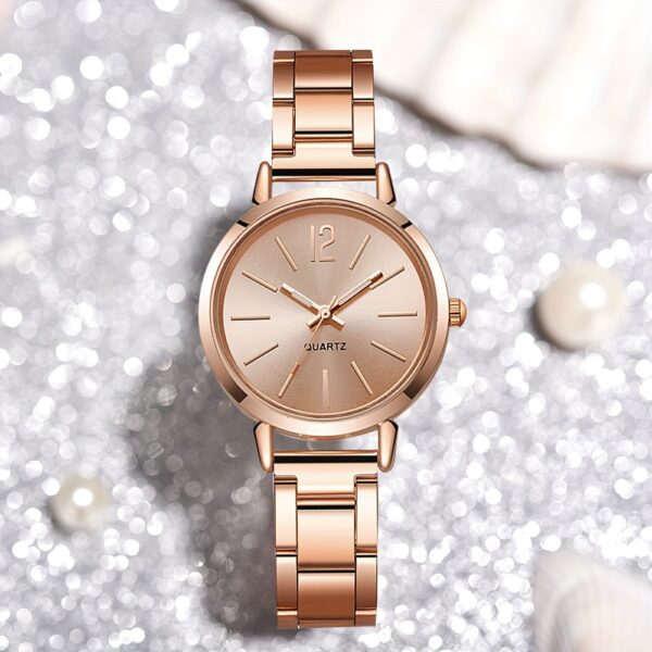 3pcs Stylish and Elegant Quartz Women's Watch Set, Perfect for All Occasions - Ideal Gift for Mom or Girlfriend (Box Not Included) - Image 2