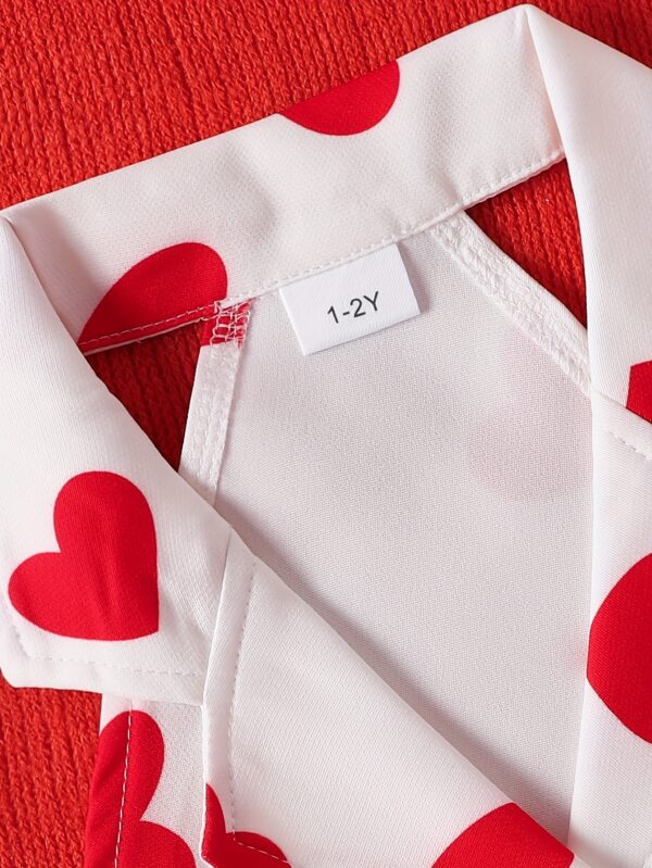 P100574 Fashion Sleeveless Top with Butterfly Knot Print And Pleated Skirt Set for Little Girls - Image 5