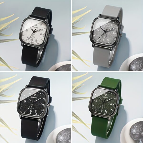 Chic Square Quartz Watch for Women - Casual Style with Digital Dial, Silicone Band - Perfect Gift for Mom & Friends on Valentine's, Easter, Mother's Day, Alloy Case, Ramadan, Birthdays, Leisure Style - Image 7