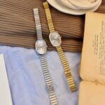 Vintage Golden-Tone Women's Quartz Watch - Chic Oval Stainless Steel Bracelet with Analog Display, Perfect for Daily Wear & Special Occasions like Valentine's, Easter, Mother's Day, Ramadan, and Eid - Simple, Luxurious Gift, Watch Accessories - Image 2
