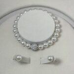 European and American Cross-border Imitation Pearl Necklace Bracelet Earrings Set Three-piece Set Foreign Trade Bride Accessories, for Wedding - Image 3
