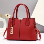 Large Capacity Gray PU Tote Bag - Stylish Versatile Shoulder & Bag with Adjustable Straps, Zip Closure, and Polyester Lining - Image 16