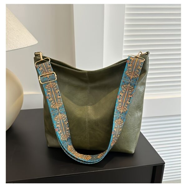 Bohemian Style Large Capacity Women'S Shoulder Bag, Vintage Wide Strap Crossbody Bag, Casual Commuting Bag - Image 7