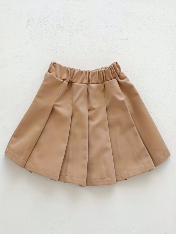 Cartoon Polo Shirt And Pleated Dress Set for Baby Girls in a Collegiate Style, for Outdoor - Image 4