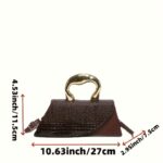 1pc 6 Colors to Choose from - Elegant Crocodile Imitation Clutch - Fashionable And Versatile Shoulder Crossbody Bag - with Detachable Shoulder Strap - Waterproof Evening Bag with Golden Swan-Shaped Handles, Adding Elegance And Sophistication, Suitable for Matching Simple And Capable Clothing, And for Attending Weddings, Parties And Banquets - Choose from Black/White/Blue/Grey And Other Colors. - Image 4