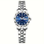 BINBOND Women's Light Luxury Quartz Watch with Night Glow, Double Calendar, Stainless Steel Band & Blue Dial - Elegant Casual & Formal Watch for Casual Attire - Image 9