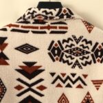 Men'S Aztec Pattern Flannel Jacket, Regular Fit, Long Sleeve, Casual Pullover with Pockets, Polyester Knit Fabric, Non, Spring/Autumn Collection - Image 3