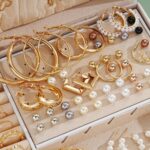 91pcs/114pcs Fashion Minimalist Luxury Metal Wind Hoop Earrings Set Hollow Layered Flower Ring Rhinestone Butterfly Bead Faux Imitation Pearl Pendant Necklace Beaded Bracelet Box Women's Jewelry Set for s Daily Party Friendship Birthday Gift No Box - Image 5