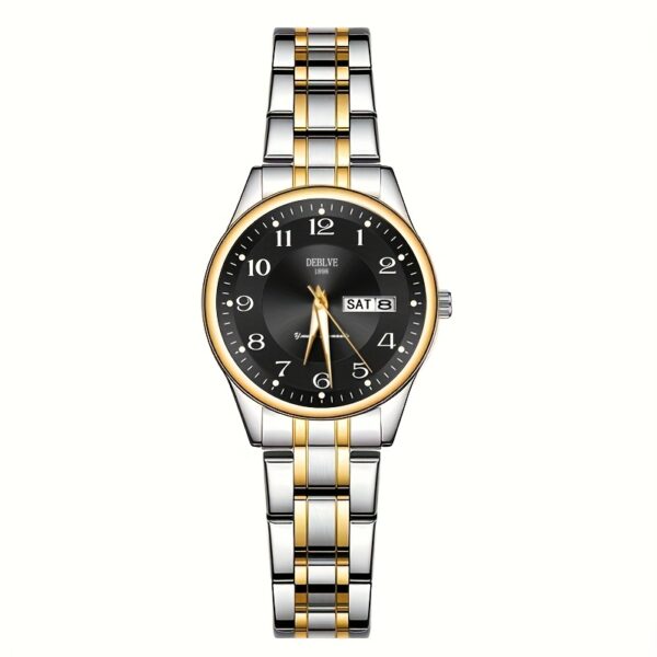 DEBLVE Women'S Ultra-Thin Stainless Steel Quartz Watch - Stylish, Lightweight, IPX7 with Calendar, Luminous Day Display, and Stainless Steel Band - Perfect for Casual Wear, DEBLVE - Image 7