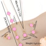 5pcs Jewelry Set Lucky Clover Bracelet, Necklace, Earrings, Necklace and Ring Jewelry Set Suitable for daily wear as a gift for friends - Image 6