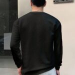Men's Fashion Casual Sweatshirt - Soft Polyester, Crew Neck, Long Sleeve, Gradient Color with Chevron Patch | Machine Washable, Ideal for Spring & Autumn - Image 8