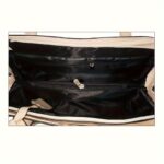 Large Capacity Gray PU Tote Bag - Stylish Versatile Shoulder & Bag with Adjustable Straps, Zip Closure, and Polyester Lining - Image 4