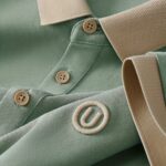 Men's Stylish Embroidered Shirt - Casual Short Sleeve, Button-Up Collar, White with Gray Collar & Cuff Accents, Soft Polyester Fabric, Perfect for Golf or Casual Attire, Golf Shirt | Embroidered Collar Detail | Smooth Texture - Image 9