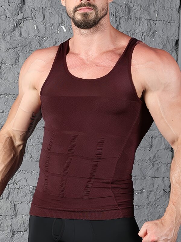Men's Compression Body Shaper Tank Top, Slimming Vest - Image 4