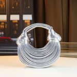 Glossy Trendy Design Sense Handmade Dumpling Bag Hand-Held Crossbody Bag Knotted Rope Noodles Bag Fashionable Personality Female Bag - Image 8