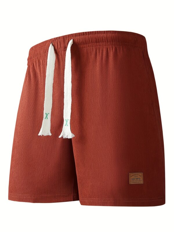 Men'S Stylish High-End Corduroy Shorts - Perfect for Travel and Beach Vacations, Casual Comfort with Pockets, Summer Casual Waist with Drawstring, Ideal for Outdoor Activities, Sports, and Gifts, Travel Essentials|Stylish Shorts|Polyester Fabric - Image 8