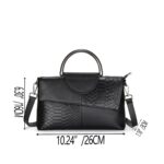 2025 Women's Evening Crocodile-Embossed Crossbody Clutch - Detachable Strap, Magnetic Closure, Fade-Resistant, Red/Black, Versatile for Weddings, Parties & Formal Events, Wedding Accessory, Elegant Accessory, Faderesistant Fabric - Image 4