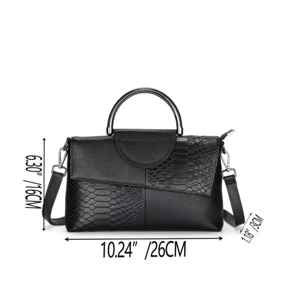 2025 Women's Evening Crocodile-Embossed Crossbody Clutch - Detachable Strap, Magnetic Closure, Fade-Resistant, Red/Black, Versatile for Weddings, Parties & Formal Events, Wedding Accessory, Elegant Accessory, Faderesistant Fabric - Image 4