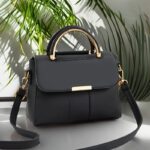 Elegant Messenger Bag for Women, Lightweight Solid Color Crossbody with Removable Strap, Magnetic Closure, Polyester Lined, Alloy Handle, Large Capacity Shoulder Bag