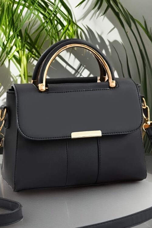 Elegant Messenger Bag for Women, Lightweight Solid Color Crossbody with Removable Strap, Magnetic Closure, Polyester Lined, Alloy Handle, Large Capacity Shoulder Bag