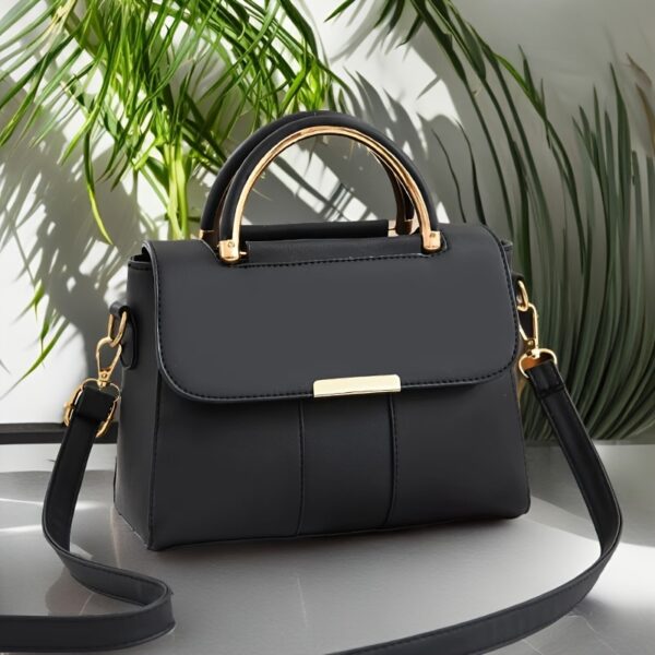 Elegant Messenger Bag for Women, Lightweight Solid Color Crossbody with Removable Strap, Magnetic Closure, Polyester Lined, Alloy Handle, Large Capacity Shoulder Bag