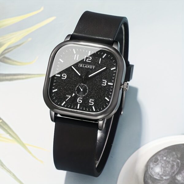 Chic Square Quartz Watch for Women - Casual Style with Digital Dial, Silicone Band - Perfect Gift for Mom & Friends on Valentine's, Easter, Mother's Day, Alloy Case, Ramadan, Birthdays, Leisure Style - Image 2