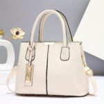 Large Capacity Gray PU Tote Bag - Stylish Versatile Shoulder & Bag with Adjustable Straps, Zip Closure, and Polyester Lining - Image 17