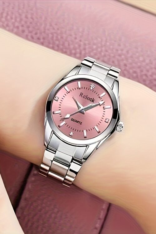 Elegant Ladies Quartz Watch – Fashionable Round Alloy Case, Non-rechargeable Battery, Women’s Watch, Quartz Watch,able Multifunctional