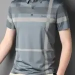 Men's Summer Plaid Shirt - Casual Short Sleeve, Nylon Blend, Stretch Fabric, Non-Transparent - Image 5