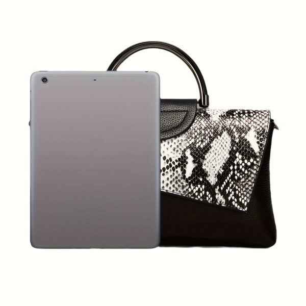2025 Women's Evening Crocodile-Embossed Crossbody Clutch - Detachable Strap, Magnetic Closure, Fade-Resistant, Red/Black, Versatile for Weddings, Parties & Formal Events, Wedding Accessory, Elegant Accessory, Faderesistant Fabric - Image 8