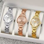 3pcs Stylish and Elegant Quartz Women's Watch Set, Perfect for All Occasions - Ideal Gift for Mom or Girlfriend (Box Not Included)